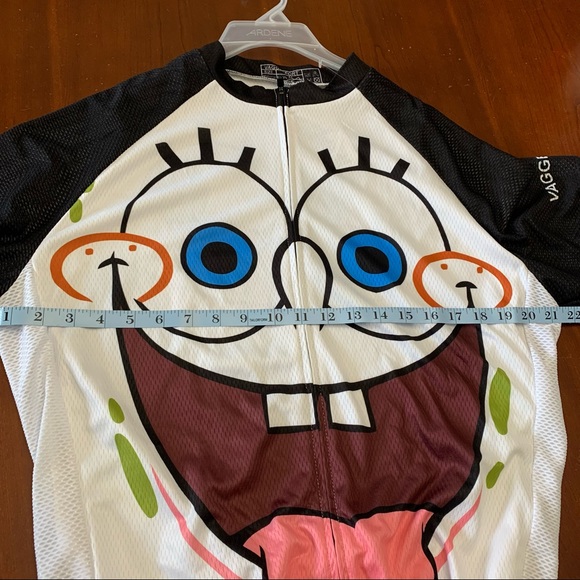 New-Vaggesport Spongebob cycling Jersey bike shirt with reflective & pockets 3xl - Picture 10 of 11